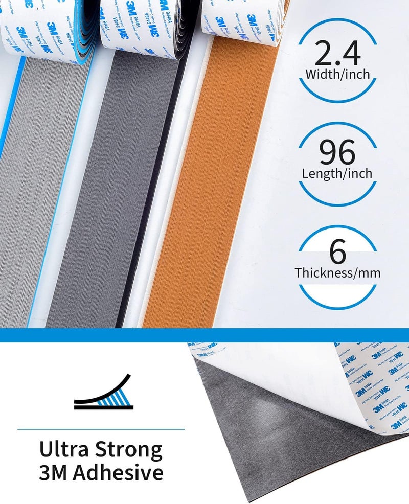 OCEANBROAD EVA Foam Boat Flooring 96''x2.4'' with 3M Adhesive Backing Marine Self-Adhesive Decking Faux Teak Sheet for Boats Swim Platform Helm Pad RV Floor - Image 2